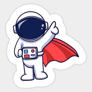 Astronaut Super Hero Sticker